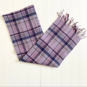 House of Scotland Purple Plaid 100%Lambswool Scarf